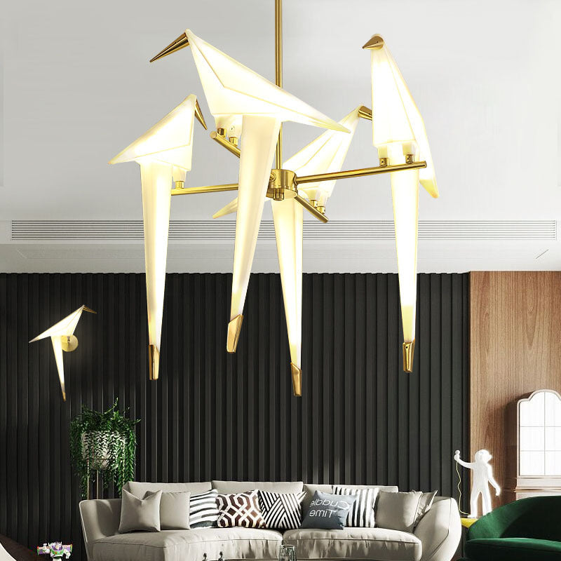 Pendant Lamp Modern Origami Bird Design with Integrated LED