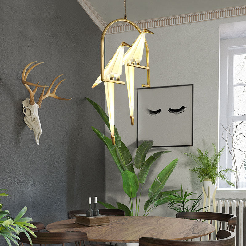 Pendant Lamp Modern Origami Bird Design with Integrated LED