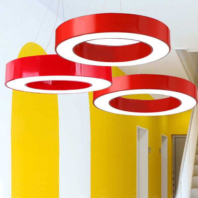 Pendant Lamp Modern Ring Shape with Integrated LED and Adjustable Cable