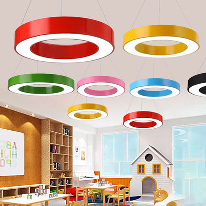 Pendant Lamp Modern Ring Shape with Integrated LED and Adjustable Cable
