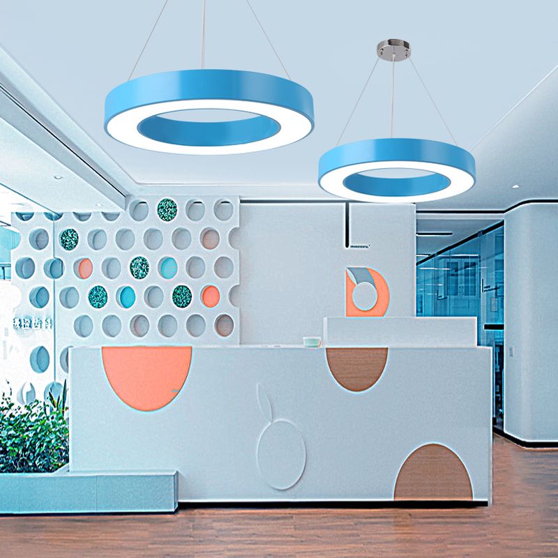 Pendant Lamp Modern Ring Shape with Integrated LED and Adjustable Cable
