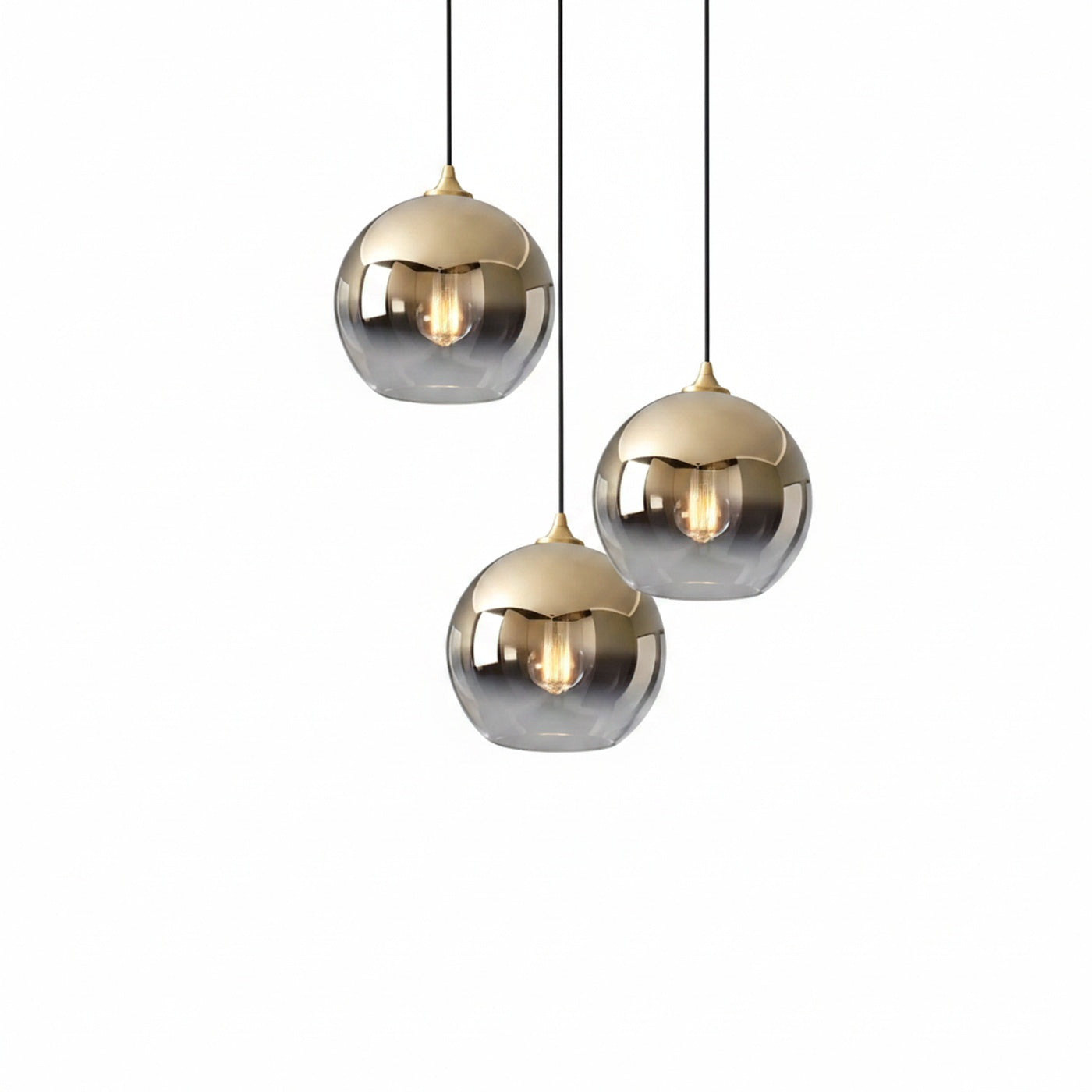 Pendant Lamp Modern with Gradient Glass Globe Shade