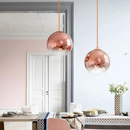 Pendant Lamp Modern with Gradient Glass Globe Shade
