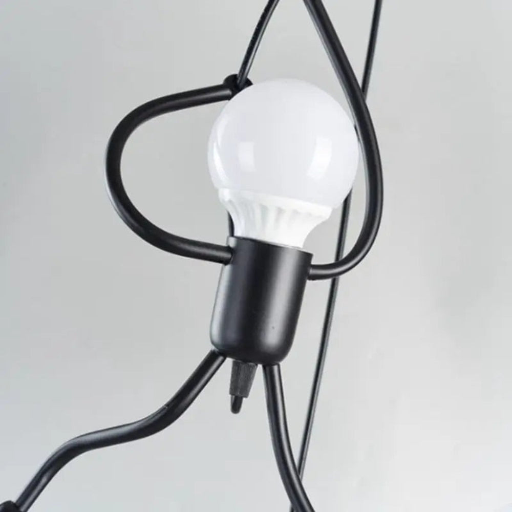 Pendant Lamp Modern with Little Person Figure, Single or Triple Light