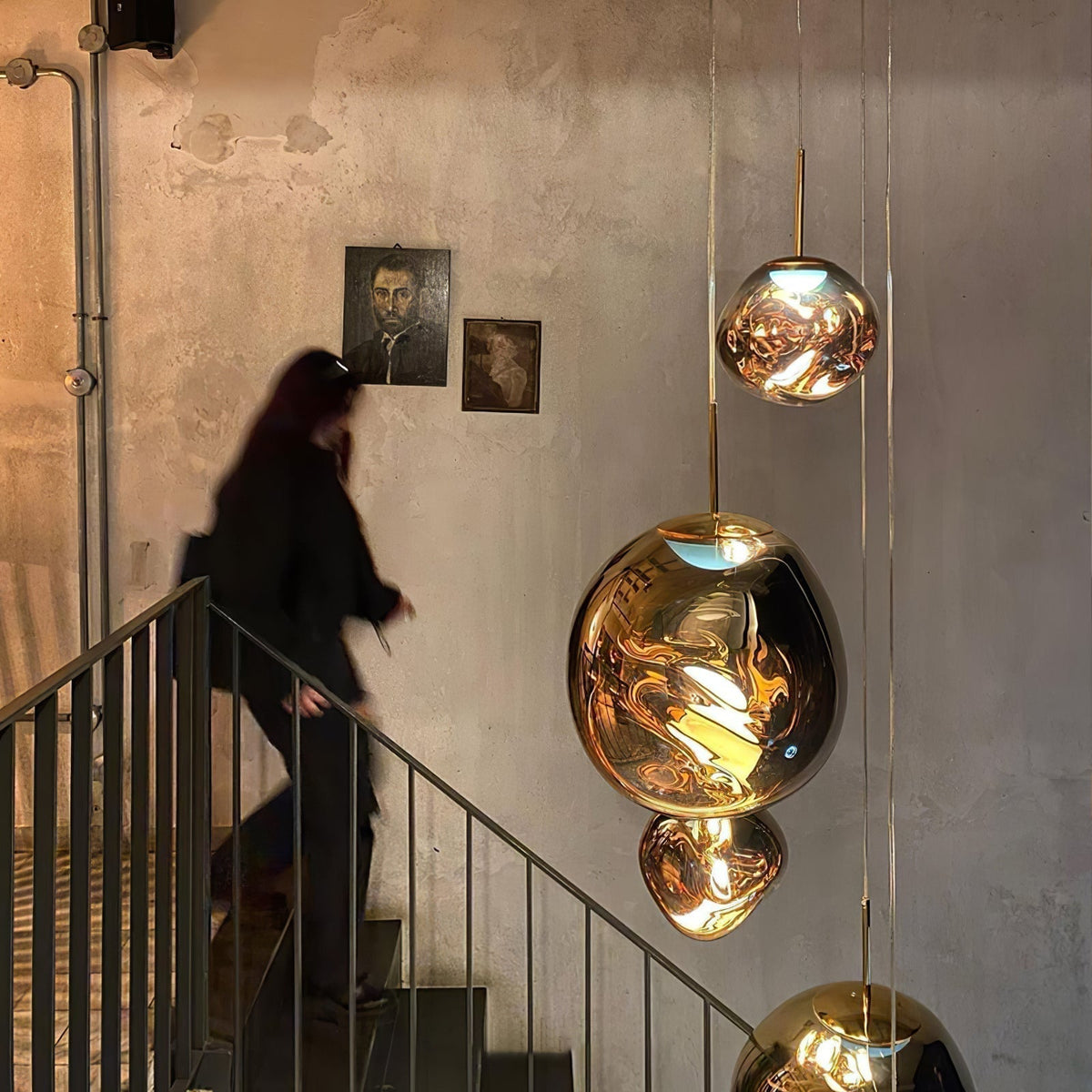 Pendant Lamp Modern with Sculptural Irregular Glass Shades Multi-Head Cluster ##POS:128##
