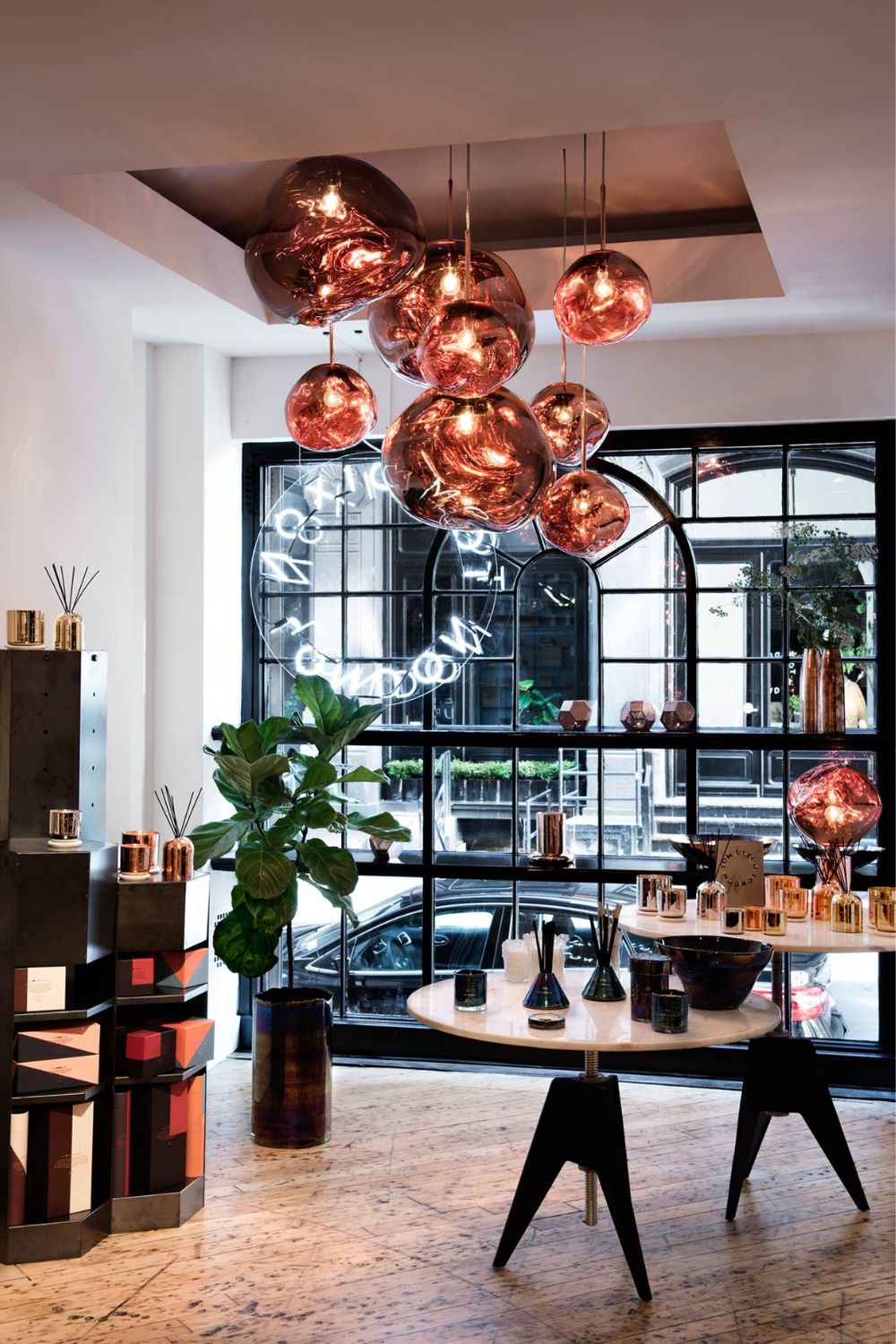 Pendant Lamp Modern with Sculptural Irregular Glass Shades Multi-Head Cluster
