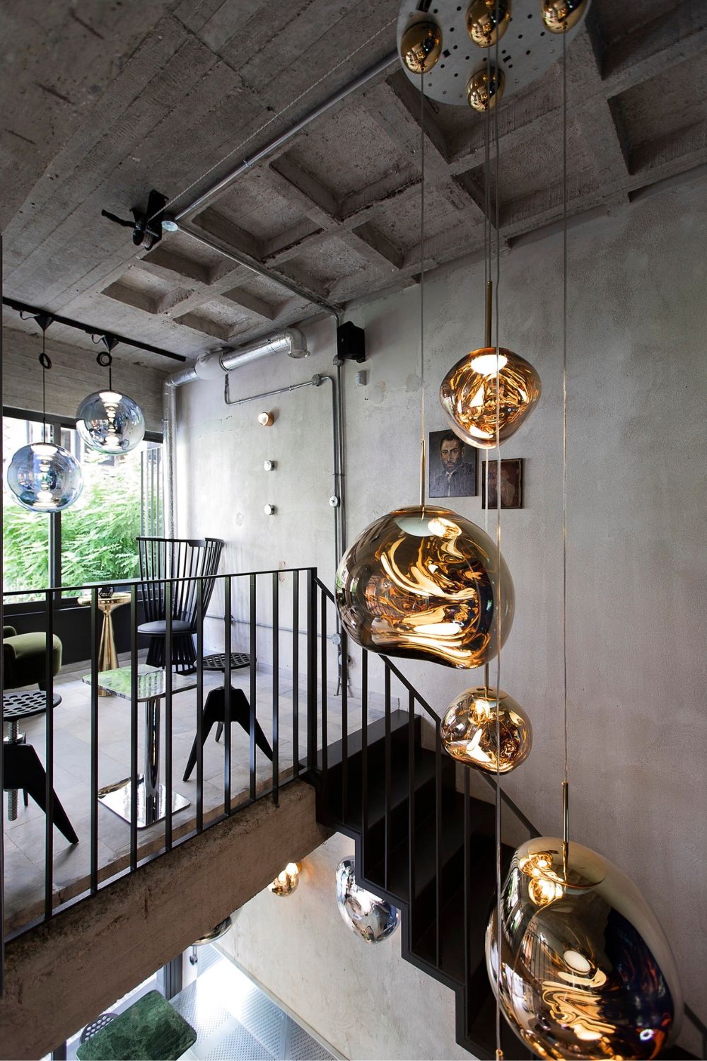 Pendant Lamp Modern with Sculptural Irregular Glass Shades Multi-Head Cluster