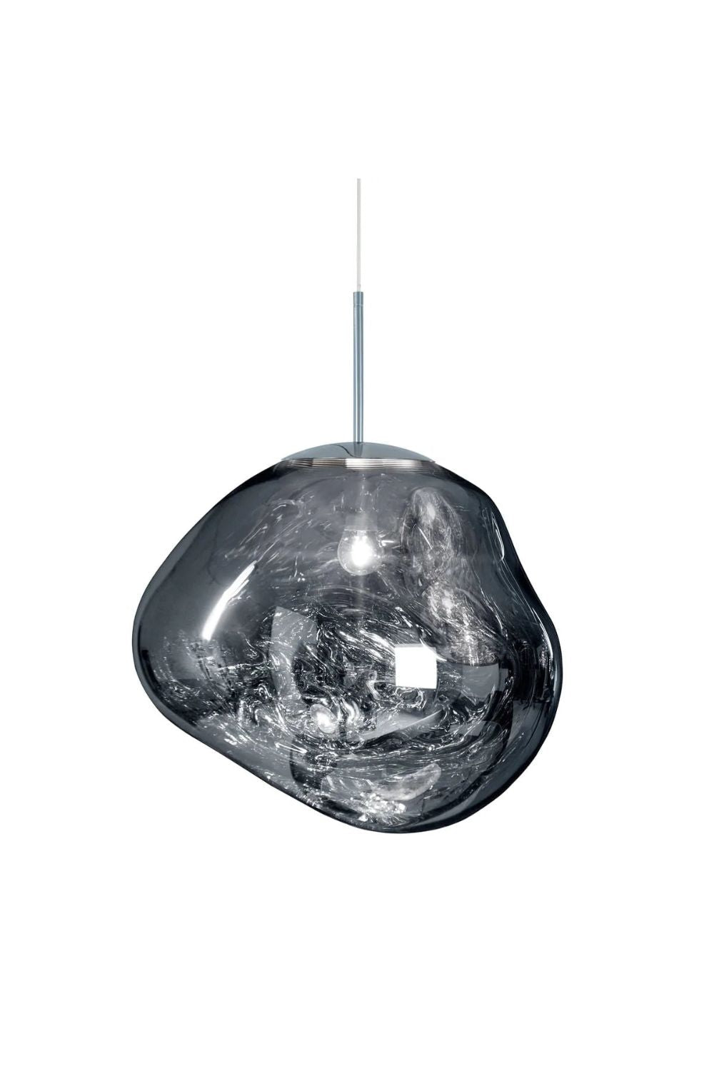 Pendant Lamp Modern with Sculptural Irregular Glass Shades Multi-Head Cluster