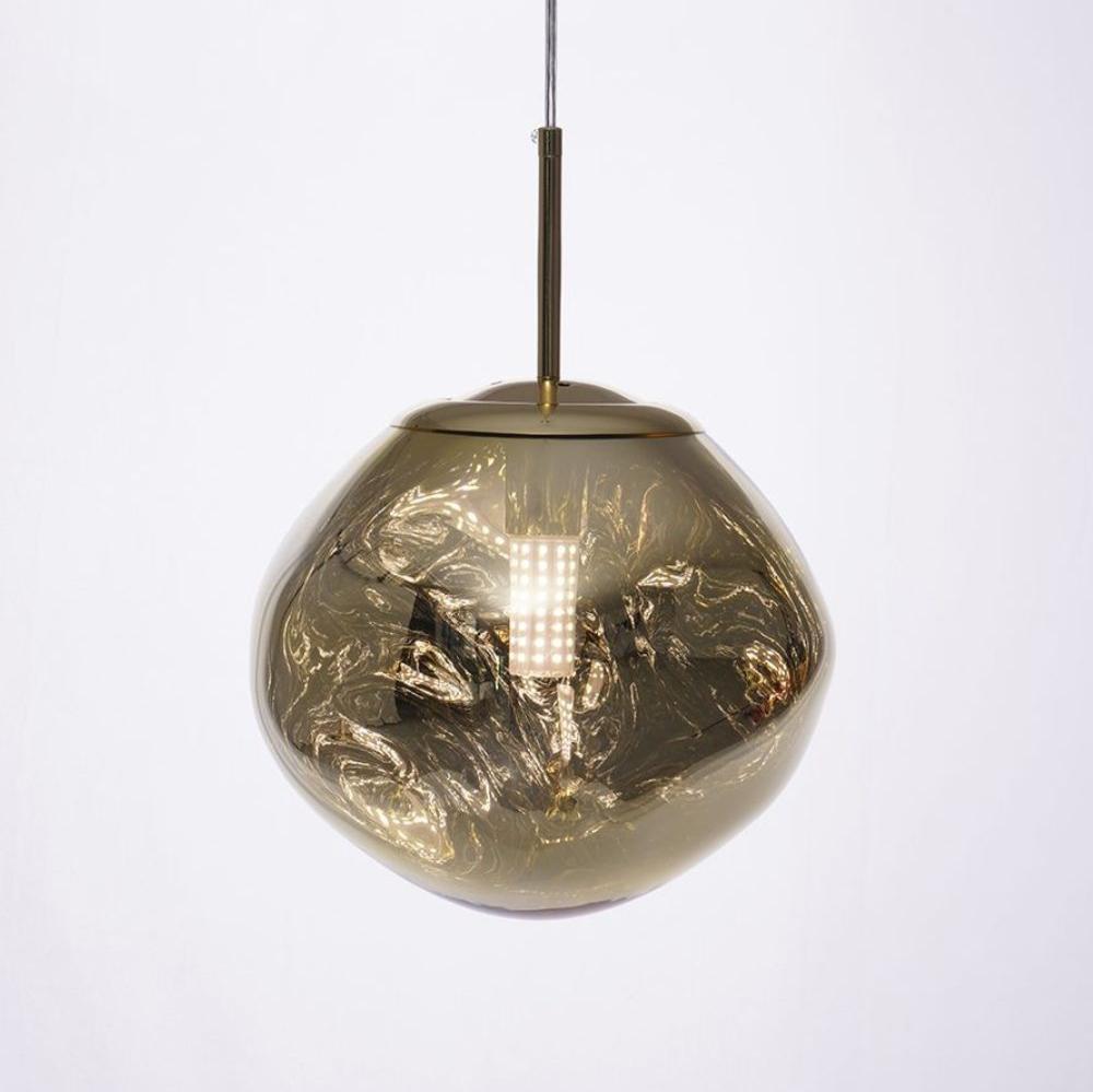 Pendant Lamp Modern with Sculptural Irregular Glass Shades Multi-Head Cluster