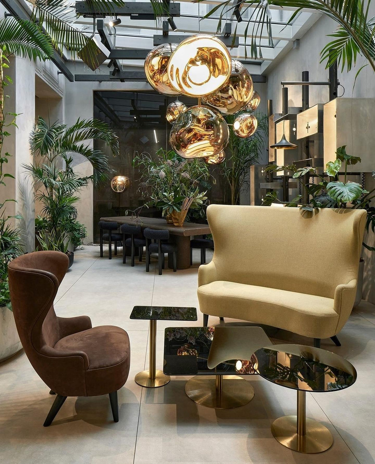 Pendant Lamp Modern with Sculptural Irregular Glass Shades Multi-Head Cluster