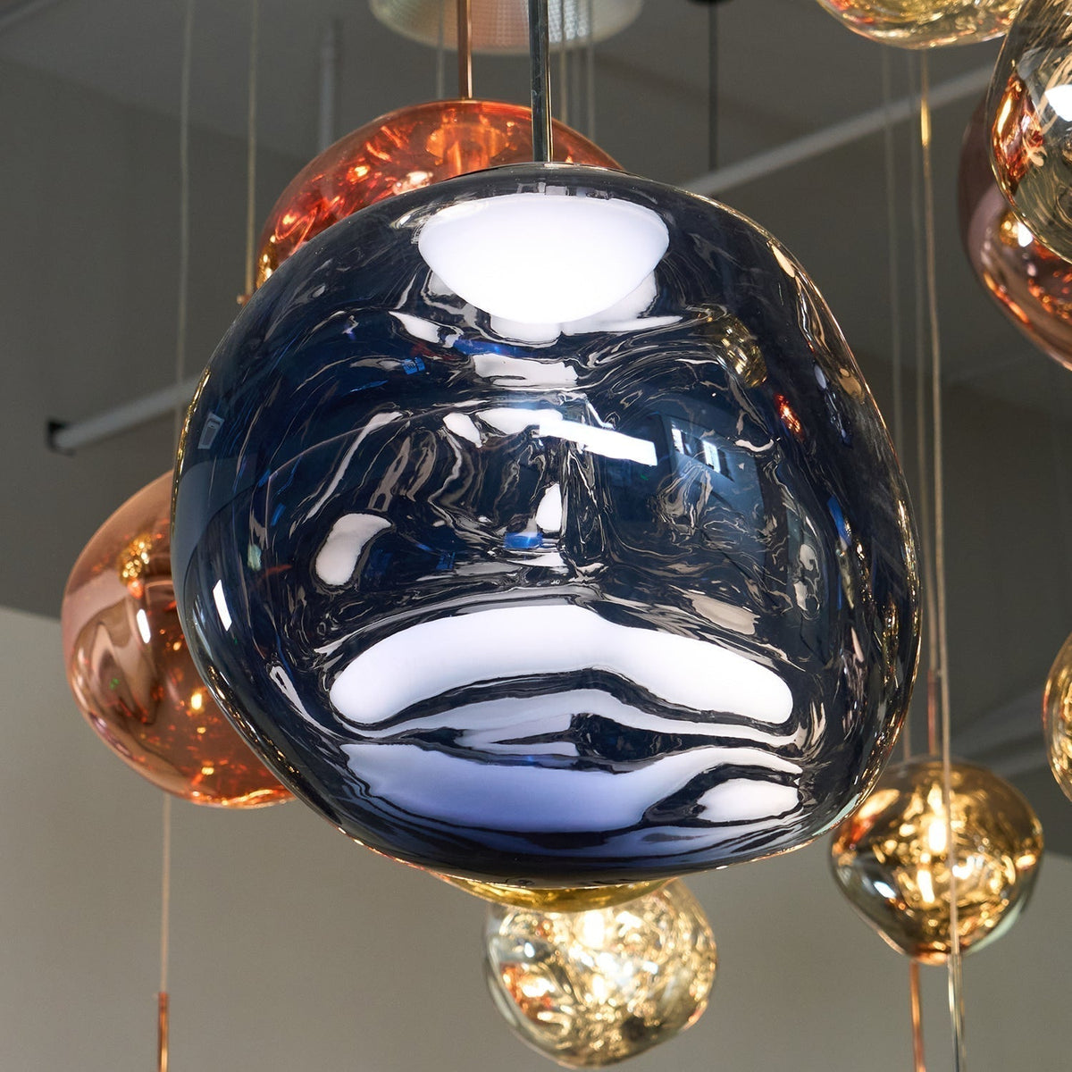 Pendant Lamp Modern with Sculptural Irregular Glass Shades Multi-Head Cluster ##POS:195##
