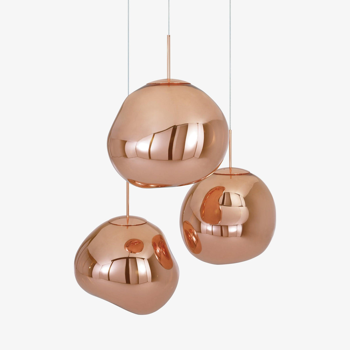 Pendant Lamp Modern with Sculptural Irregular Glass Shades Multi-Head Cluster