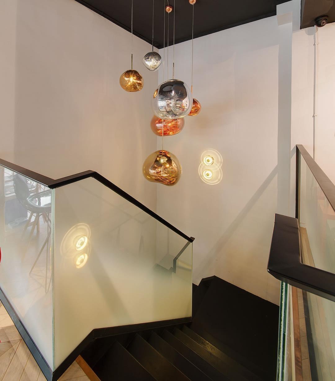 Pendant Lamp Modern with Sculptural Irregular Glass Shades Multi-Head Cluster