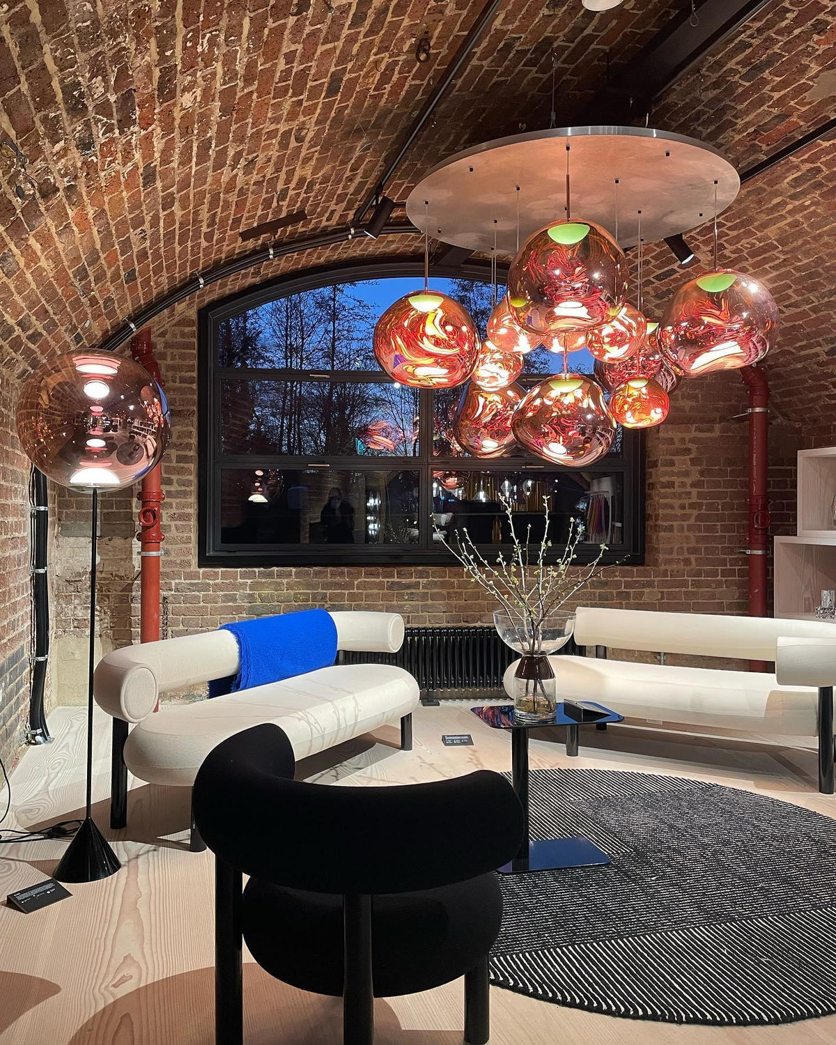 Pendant Lamp Modern with Sculptural Irregular Glass Shades Multi-Head Cluster