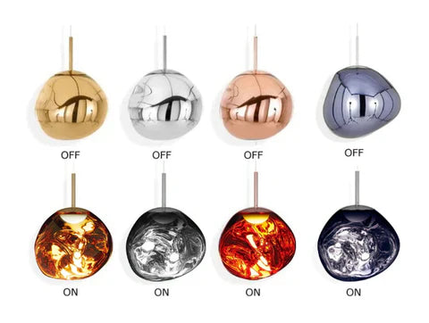 Pendant Lamp Modern with Sculptural Irregular Glass Shades Multi-Head Cluster