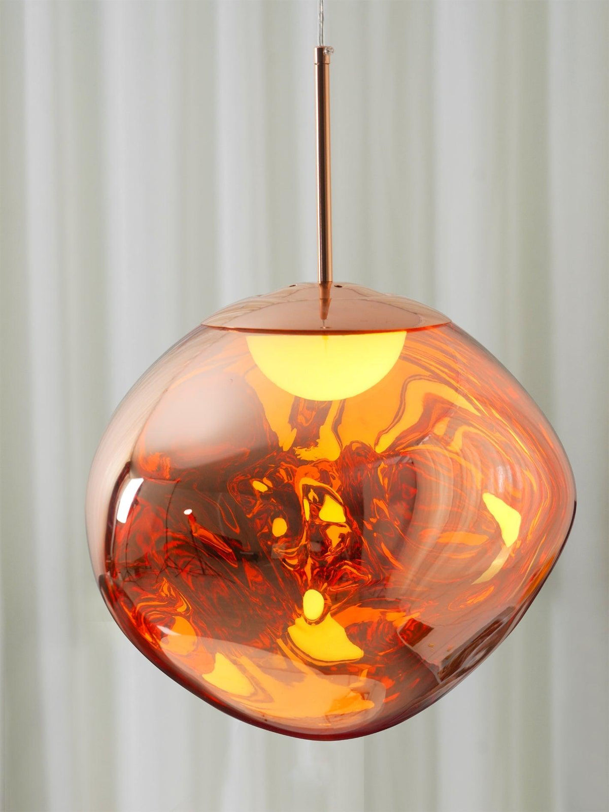 Pendant Lamp Modern with Sculptural Irregular Glass Shades Multi-Head Cluster