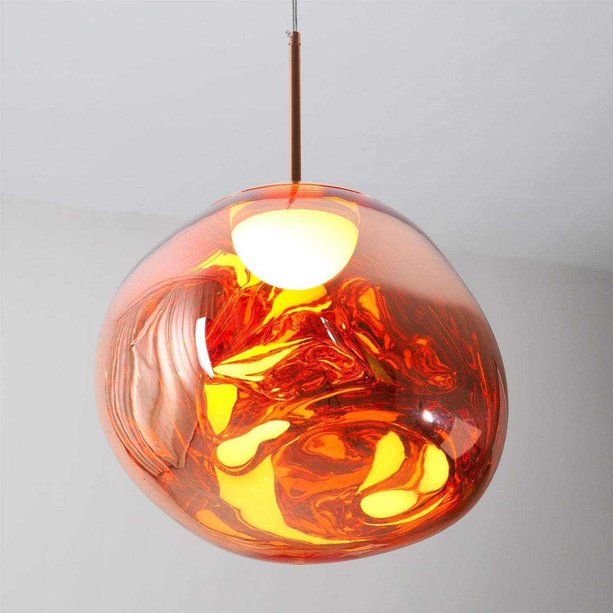 Pendant Lamp Modern with Sculptural Irregular Glass Shades Multi-Head Cluster