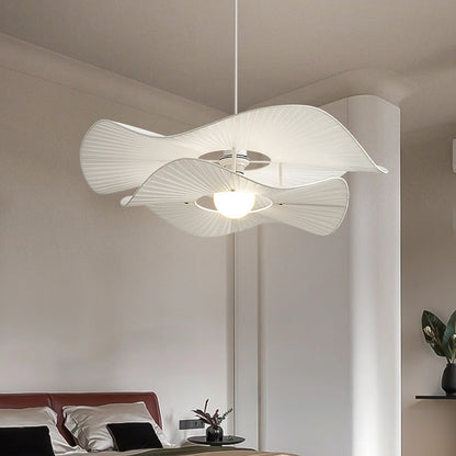 Pendant Lamp Modern with Wave Fabric Shade and Adjustable Cable