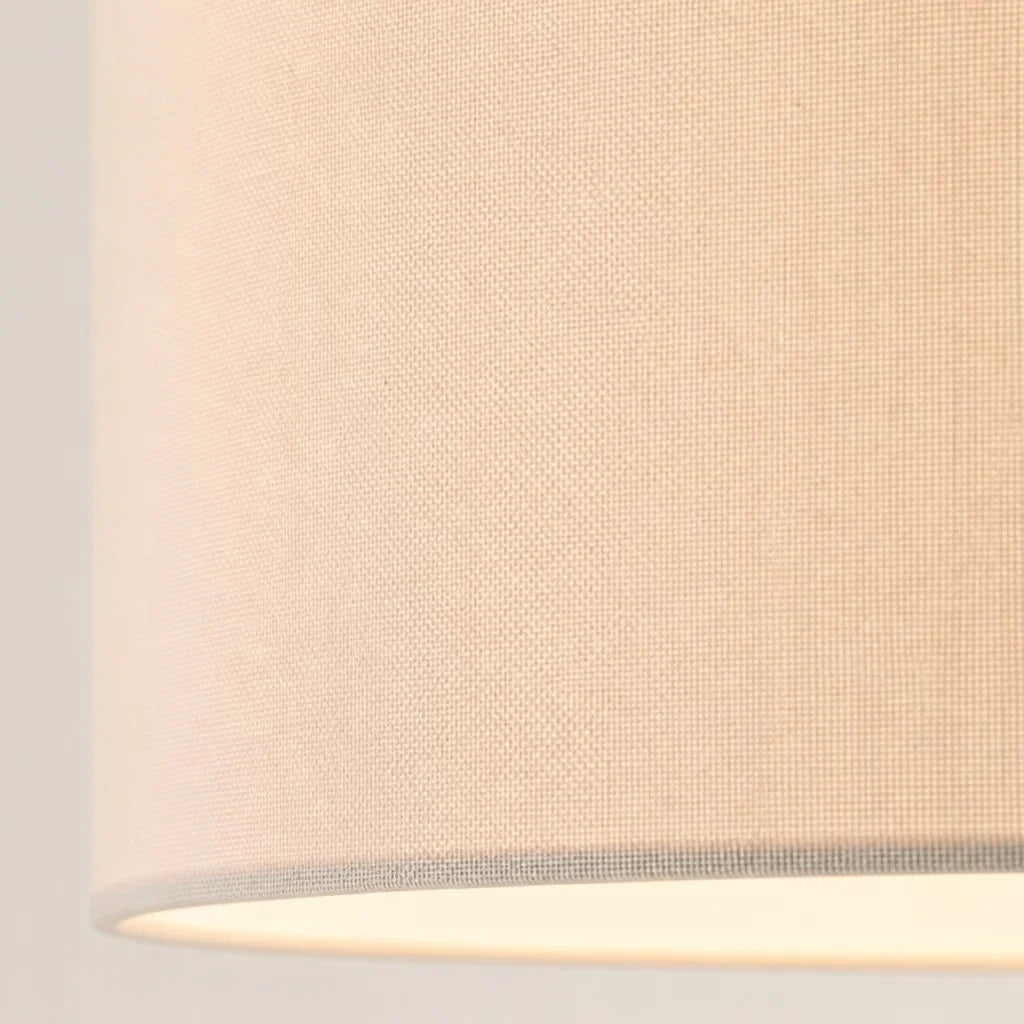 Pendant Lamp Scandinavian Farmhouse with Drum Shade and Chain Suspension