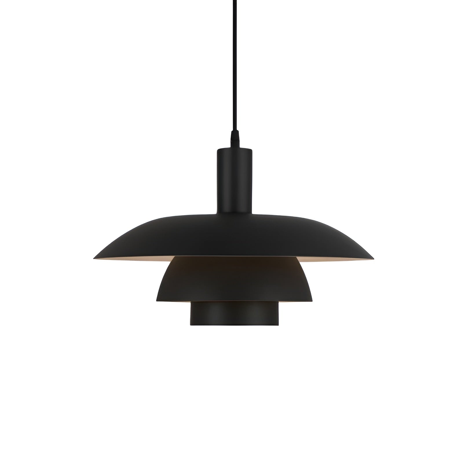 Pendant Lamp Scandinavian Style with Triple-Tier Shade and Rotary Dimmer Switch