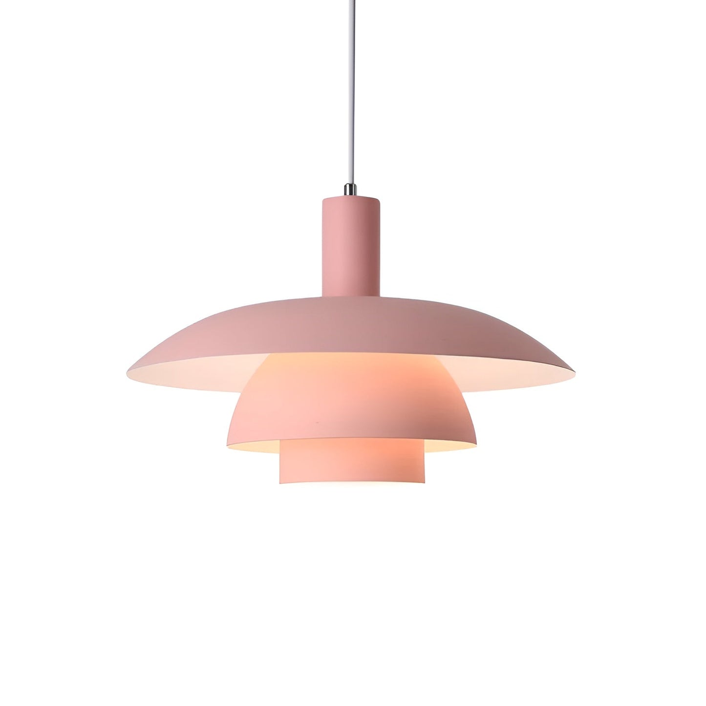 Pendant Lamp Scandinavian Style with Triple-Tier Shade and Rotary Dimmer Switch