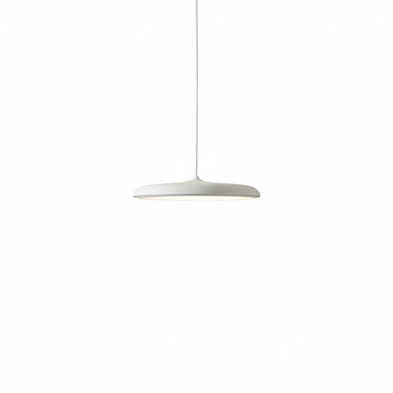 Pendant Lamp Scandinavian with Flat Round Shade and Integrated LED