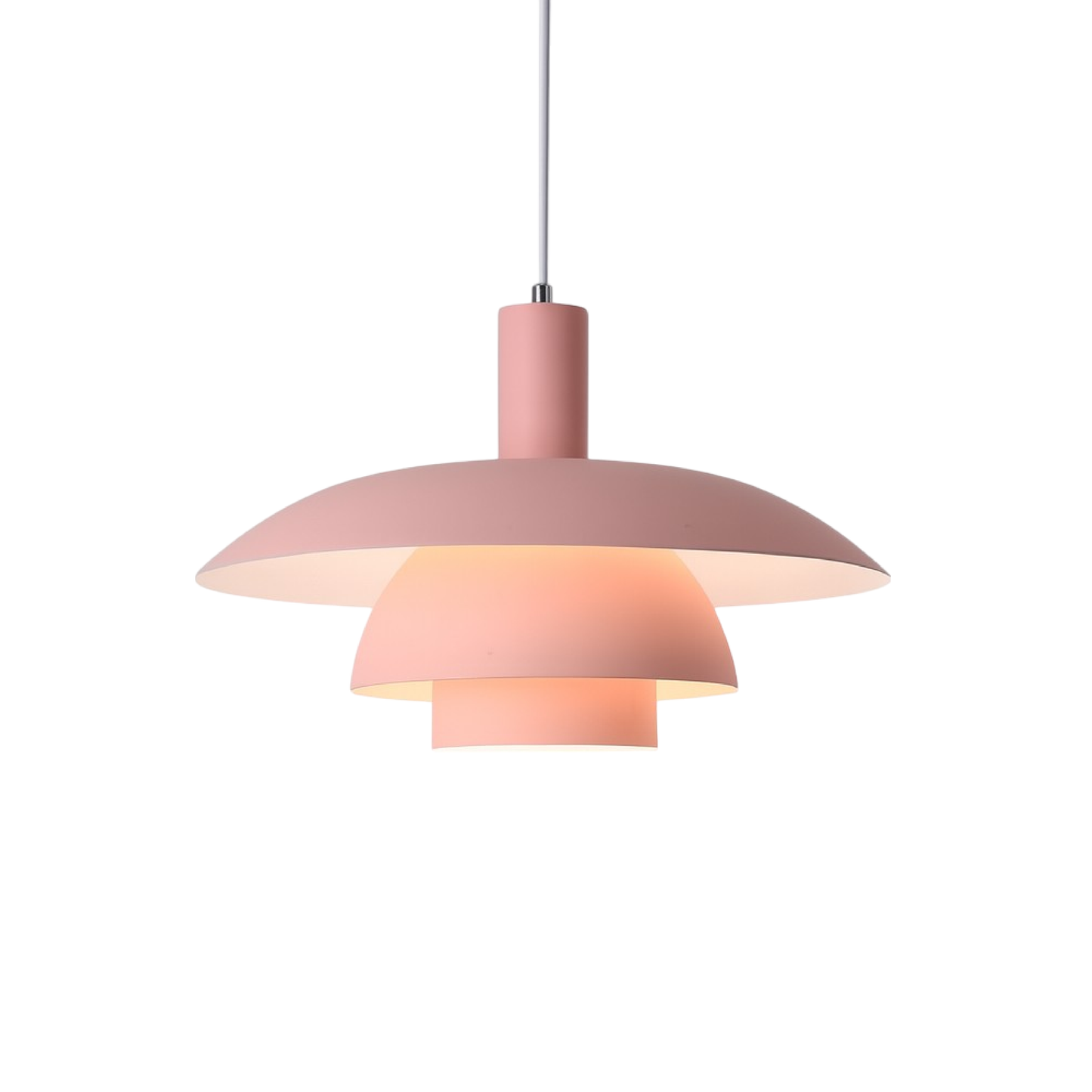 Pendant Lamp Scandinavian with Triple-Tiered Shade and Adjustable Height