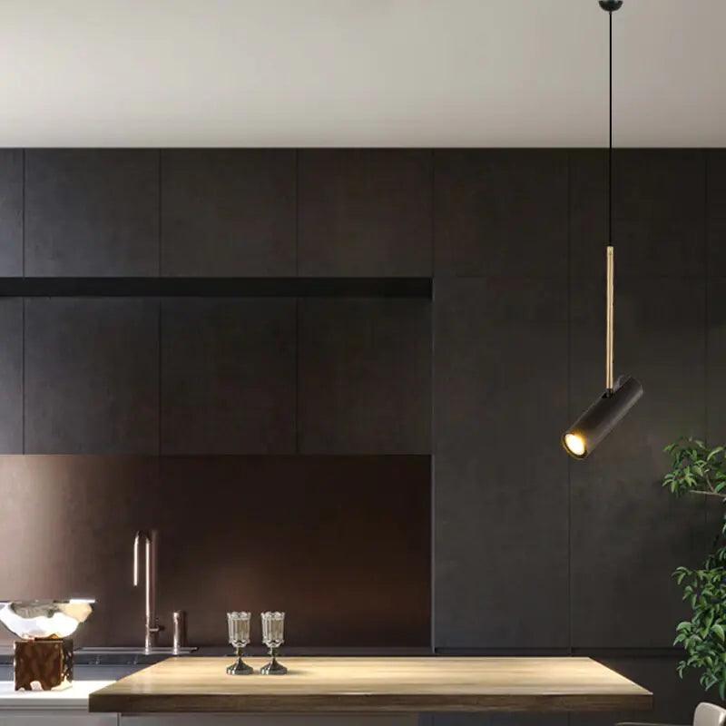 Pendant Spotlight Modern with Adjustable Cylinder Head and Tilting Arm