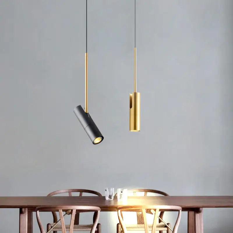 Pendant Spotlight Modern with Adjustable Cylinder Head and Tilting Arm
