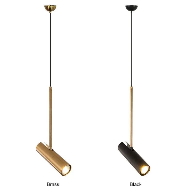 Pendant Spotlight Modern with Adjustable Cylinder Head and Tilting Arm