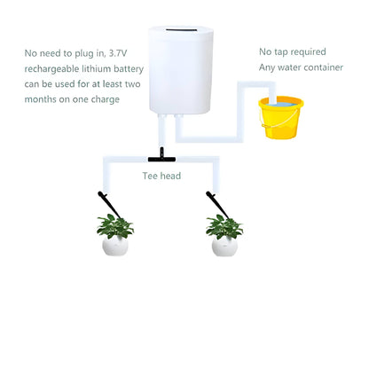 Plant Watering System with Digital Display and Drip Heads
