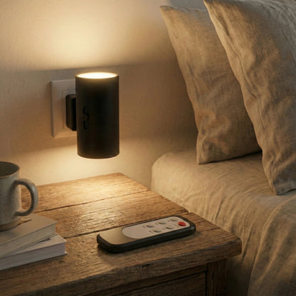 Plug-In Wall Lamp Modern with Dimmable Light and Built-In Light Sensor