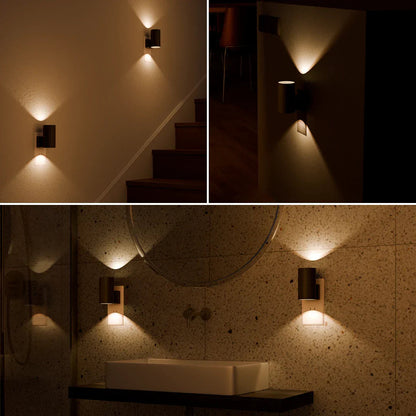 Plug-In Wall Lamp Modern with Dimmable Light and Built-In Light Sensor