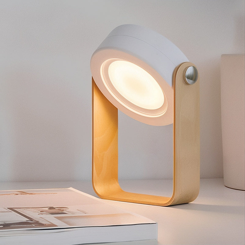 Portable LED Table Lamp Scandinavian with 360° Rotating Head and USB Rechargeable Battery