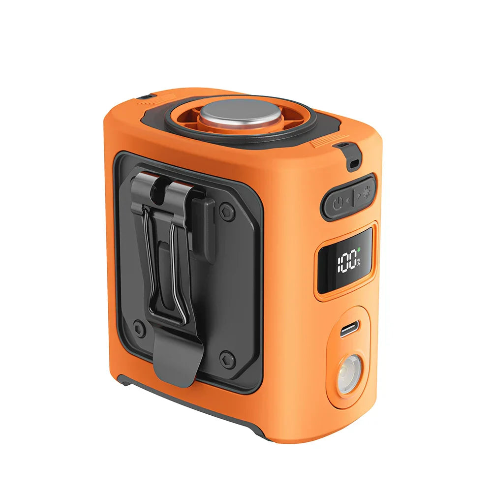 Portable Waist Fan with 8000 mAh Power Bank and LED Light