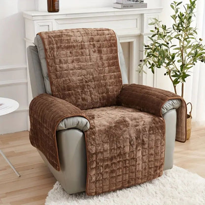 Quilted Recliner Cover with Non-Slip Grip