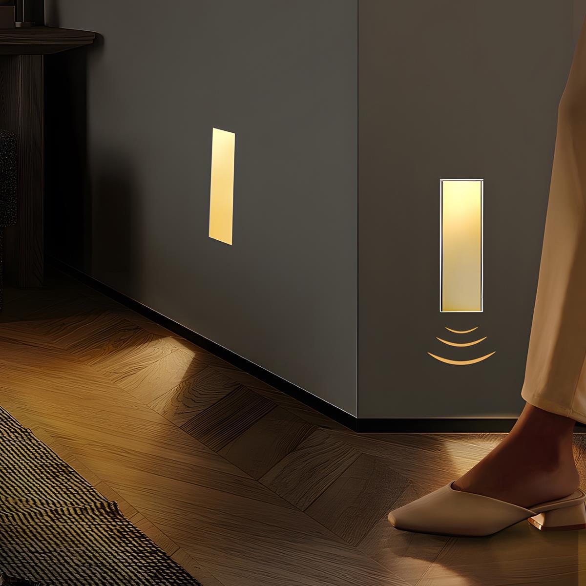 Recessed LED Stair Light with Motion Sensor and Indirect Light Design