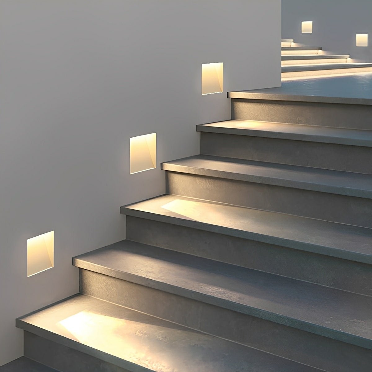 Recessed LED Stair Light with Motion Sensor and Indirect Light Design