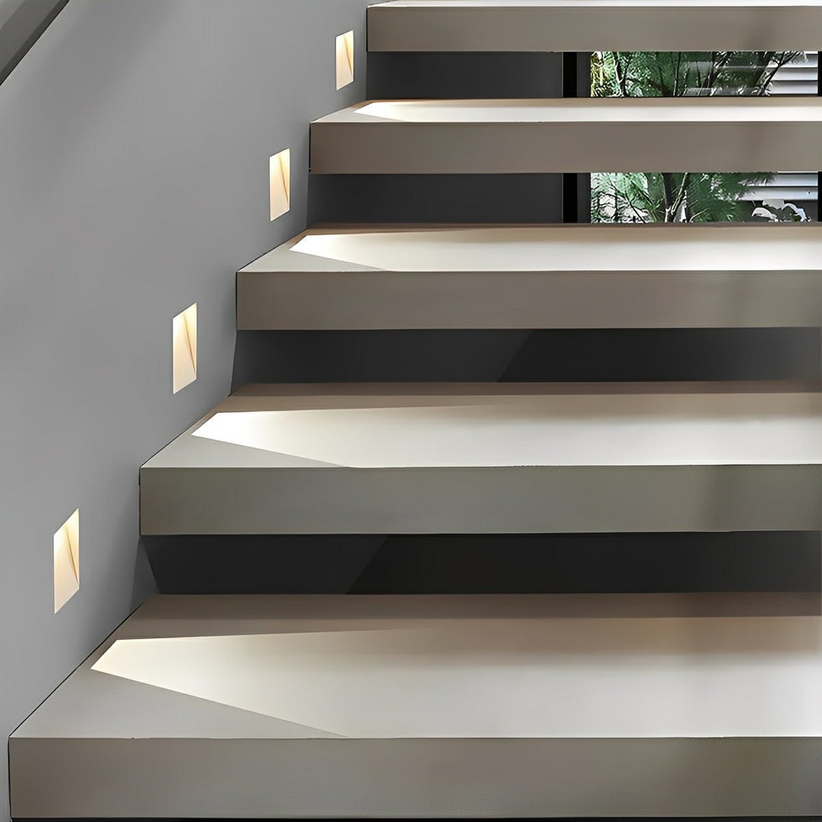 Recessed LED Stair Light with Motion Sensor and Indirect Light Design