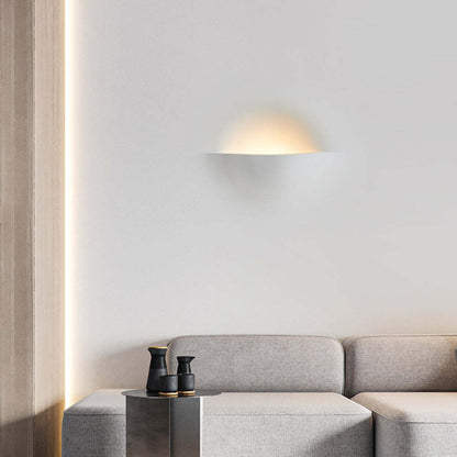 Recessed Wall Lamp Minimalist with Sculptural Plaster Shade and Warm LED Light