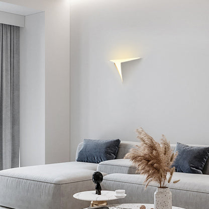 Recessed Wall Lamp Minimalist with Sculptural Plaster Shade and Warm LED Light