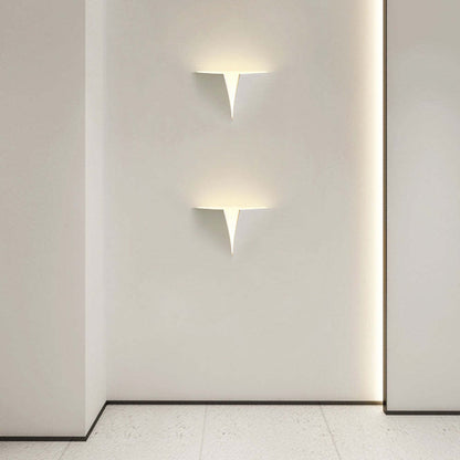 Recessed Wall Lamp Minimalist with Sculptural Plaster Shade and Warm LED Light