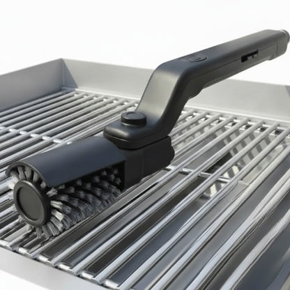 Rechargeable Electric Grill Brush with Two Replacement Heads