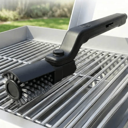 Rechargeable Electric Grill Brush with Two Replacement Heads