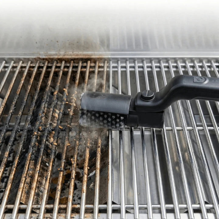 Rechargeable Electric Grill Brush with Two Replacement Heads