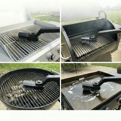 Rechargeable Electric Grill Brush with Two Replacement Heads
