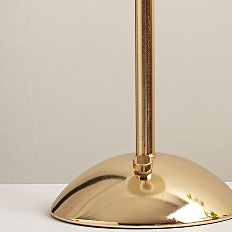 Rechargeable Table Lamp Vintage with Pleated Shade and Dome Base