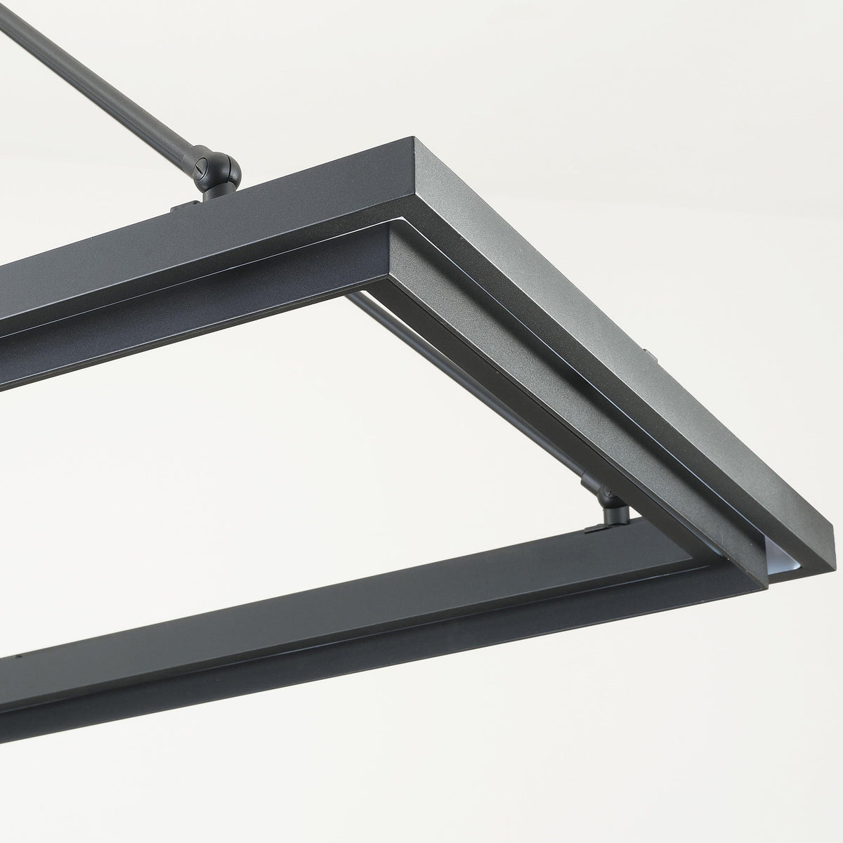 Rectangular LED Chandelier Modern Minimalist with Integrated LED and Adjustable Height