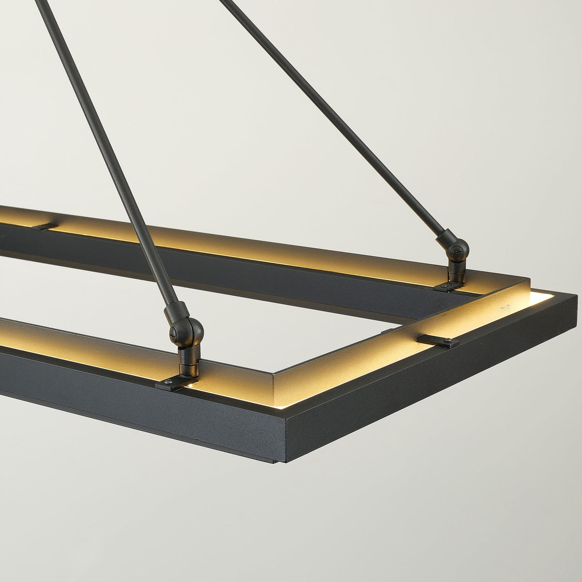 Rectangular LED Chandelier Modern Minimalist with Integrated LED and Adjustable Height