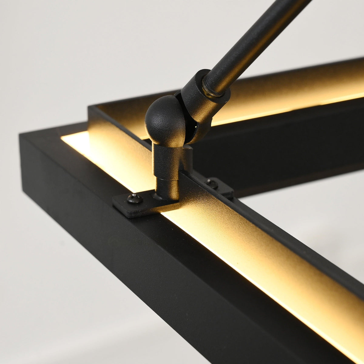 Rectangular LED Chandelier Modern Minimalist with Integrated LED and Adjustable Height